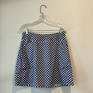 Jofit blue and white diamond print skort size medium